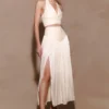 Falda midi fruncida Makena – Blanco ópalo Falda midi fruncida Makena – Blanco ópalo