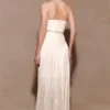 Falda midi fruncida Makena – Blanco ópalo Falda midi fruncida Makena – Blanco ópalo