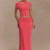 Falda midi Haven Slinky Twist – Coral Falda midi Haven Slinky Twist – Coral