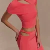 Falda midi Haven Slinky Twist – Coral Falda midi Haven Slinky Twist – Coral