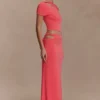 Falda midi Haven Slinky Twist – Coral Falda midi Haven Slinky Twist – Coral