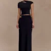 Falda midi Haven Slinky Twist – Negro Falda midi Haven Slinky Twist – Negro