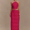 Falda midi Kensley Broderie – Dragonfruit Falda midi Kensley Broderie – Dragonfruit