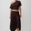 Falda midi Luu Slinky – Chocolate oscuro Falda midi Luu Slinky – Chocolate oscuro