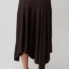 Falda midi Luu Slinky – Chocolate oscuro Falda midi Luu Slinky – Chocolate oscuro
