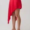 Falda midi Talise de modal tipo pañuelo – Rojo Falda midi Talise de modal tipo pañuelo – Rojo
