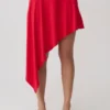 Falda midi Talise de modal tipo pañuelo – Rojo Falda midi Talise de modal tipo pañuelo – Rojo