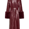 Gabardina Bec de piel sintética con pelo sintético – Rojo cereza Gabardina Bec de piel sintética con pelo sintético – Rojo cereza