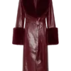 Gabardina Bec de piel sintética con pelo sintético – Rojo cereza Gabardina Bec de piel sintética con pelo sintético – Rojo cereza