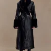 Gabardina de imitación de cuero Bec con pelo sintético – Negro Gabardina de imitación de cuero Bec con pelo sintético – Negro