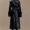 Gabardina de imitación de cuero Bec con pelo sintético – Negro Gabardina de imitación de cuero Bec con pelo sintético – Negro