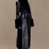 Gabardina de imitación de cuero Bec con pelo sintético – Negro Gabardina de imitación de cuero Bec con pelo sintético – Negro