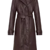 Gabardina de imitación de cuero Tarah – Marrón cacao Gabardina de imitación de cuero Tarah – Marrón cacao