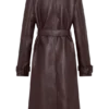 Gabardina de imitación de cuero Tarah – Marrón cacao Gabardina de imitación de cuero Tarah – Marrón cacao