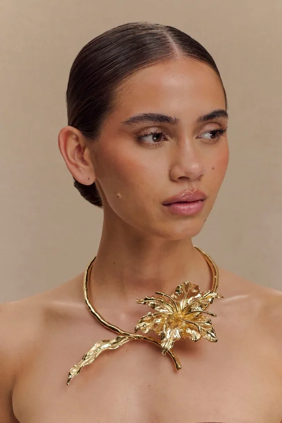 Gargantilla floral Allona – Oro Gargantilla floral Allona – Oro