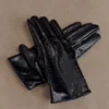 Guantes Atlas de imitación de piel de cocodrilo – Negro