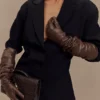 Guantes de codo de imitación de cuero Jasper – Chocolate oscuro Guantes de codo de imitación de cuero Jasper – Chocolate oscuro