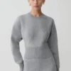 Jersey Ciaralee con cintura entallada – Gris jaspeado Jersey Ciaralee con cintura entallada – Gris jaspeado