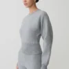 Jersey Ciaralee con cintura entallada – Gris jaspeado Jersey Ciaralee con cintura entallada – Gris jaspeado