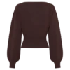 Jersey de punto asimétrico Mertyle – Chocolate intenso Jersey de punto asimétrico Mertyle – Chocolate intenso