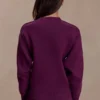 Jersey de punto cómodo Braxton – Ciruela