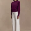 Jersey de punto cómodo Braxton – Ciruela