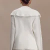 Jersey de punto con cuello en V Bianka – Blanco roto Jersey de punto con cuello en V Bianka – Blanco roto