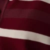 Jersey de punto de manga larga Philly Stripe – Burdeos/Crema