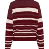 Jersey de punto de manga larga Philly Stripe – Burdeos/Crema