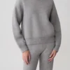 Jersey de punto oversize Lulu – Gris jaspeado Jersey de punto oversize Lulu – Gris jaspeado