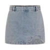 Minifalda de Denim bordada Alessia – Vintage claro