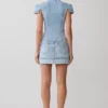 Minifalda Denim con vuelta Lakoda – Azul claro lavado Minifalda Denim con vuelta Lakoda – Azul claro lavado