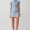 Minifalda Denim con vuelta Lakoda – Azul claro lavado Minifalda Denim con vuelta Lakoda – Azul claro lavado