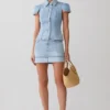 Minifalda Denim con vuelta Lakoda – Azul claro lavado Minifalda Denim con vuelta Lakoda – Azul claro lavado