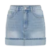 Minifalda Denim con vuelta Lakoda – Azul claro lavado Minifalda Denim con vuelta Lakoda – Azul claro lavado