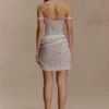 Minivestido ajustado con pedrería Connie – Color nude Minivestido ajustado con pedrería Connie – Color nude