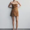 Minivestido Andy de ante sintético – Camel Minivestido Andy de ante sintético – Camel
