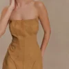 Minivestido Andy de ante sintético – Camel Minivestido Andy de ante sintético – Camel