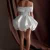 Minivestido con hombros al aire Lauretta – Blanco Minivestido con hombros al aire Lauretta – Blanco