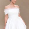 Minivestido con hombros al aire Lauretta – Blanco Minivestido con hombros al aire Lauretta – Blanco