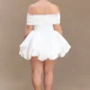 Minivestido con hombros al aire Lauretta – Blanco Minivestido con hombros al aire Lauretta – Blanco