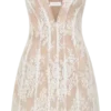 Minivestido corsé de encaje Zoey – Marfil Minivestido corsé de encaje Zoey – Marfil