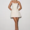 Minivestido corsé de tweed Lorrie – Blanco Minivestido corsé de tweed Lorrie – Blanco