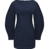 Minivestido de manga larga de Denim Cosmala – Azul índigo Minivestido de manga larga de Denim Cosmala – Azul índigo