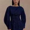 Minivestido de manga larga de Denim Cosmala – Azul índigo Minivestido de manga larga de Denim Cosmala – Azul índigo