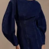 Minivestido de manga larga de Denim Cosmala – Azul índigo Minivestido de manga larga de Denim Cosmala – Azul índigo