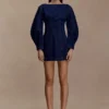 Minivestido de manga larga de Denim Cosmala – Azul índigo Minivestido de manga larga de Denim Cosmala – Azul índigo