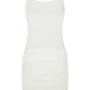 Minivestido de punto con giro Laurie – Marfil