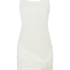Minivestido de punto con giro Laurie – Marfil