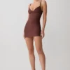 Minivestido de punto tipo vendaje Maison – Chocolate Minivestido de punto tipo vendaje Maison – Chocolate